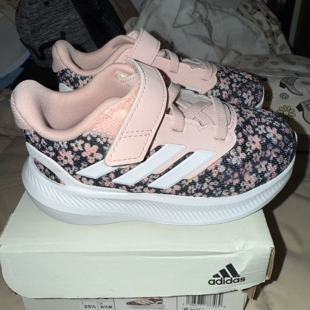Adidas Kids Pink Floral Sneakers
